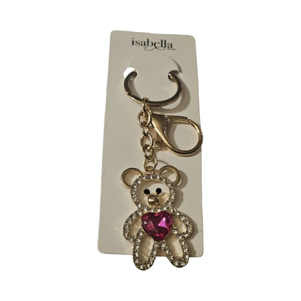 Choose Any 3 Bag Charms Keychains Rhinestone‎ Teddy Bear Butterfly Y2K